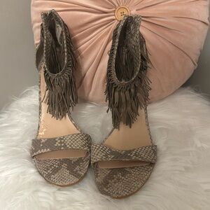 Snake print heels